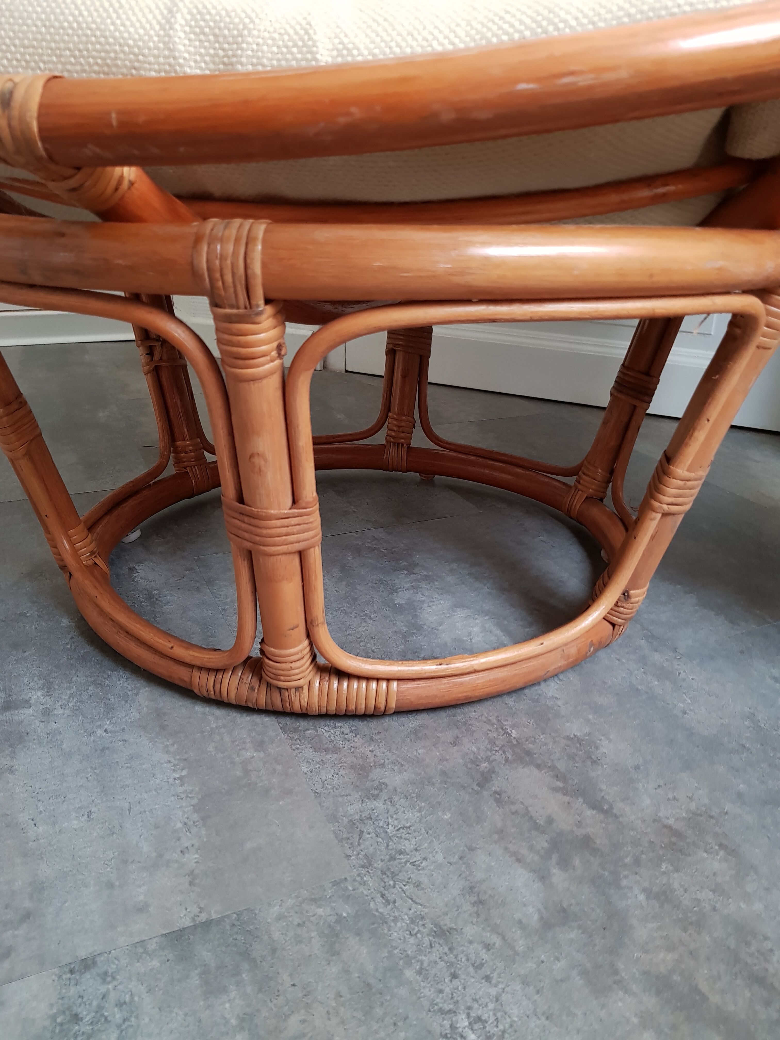 Papasan rattan chair