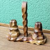 Brutalist servant in olive wood