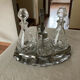 Vinegar oil dispenser salt and pepper