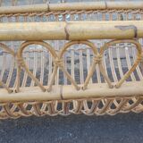 Rattan and bamboo child bed