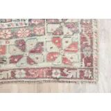 1970s Turkish Oushak Handmade Wool Cotton Brown Runner Rug 108x193