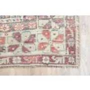 1970s Turkish Oushak Handmade Wool Cotton Brown Runner Rug 108x193