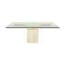 Italian travertine and brass dining table from Artedi 1970 s