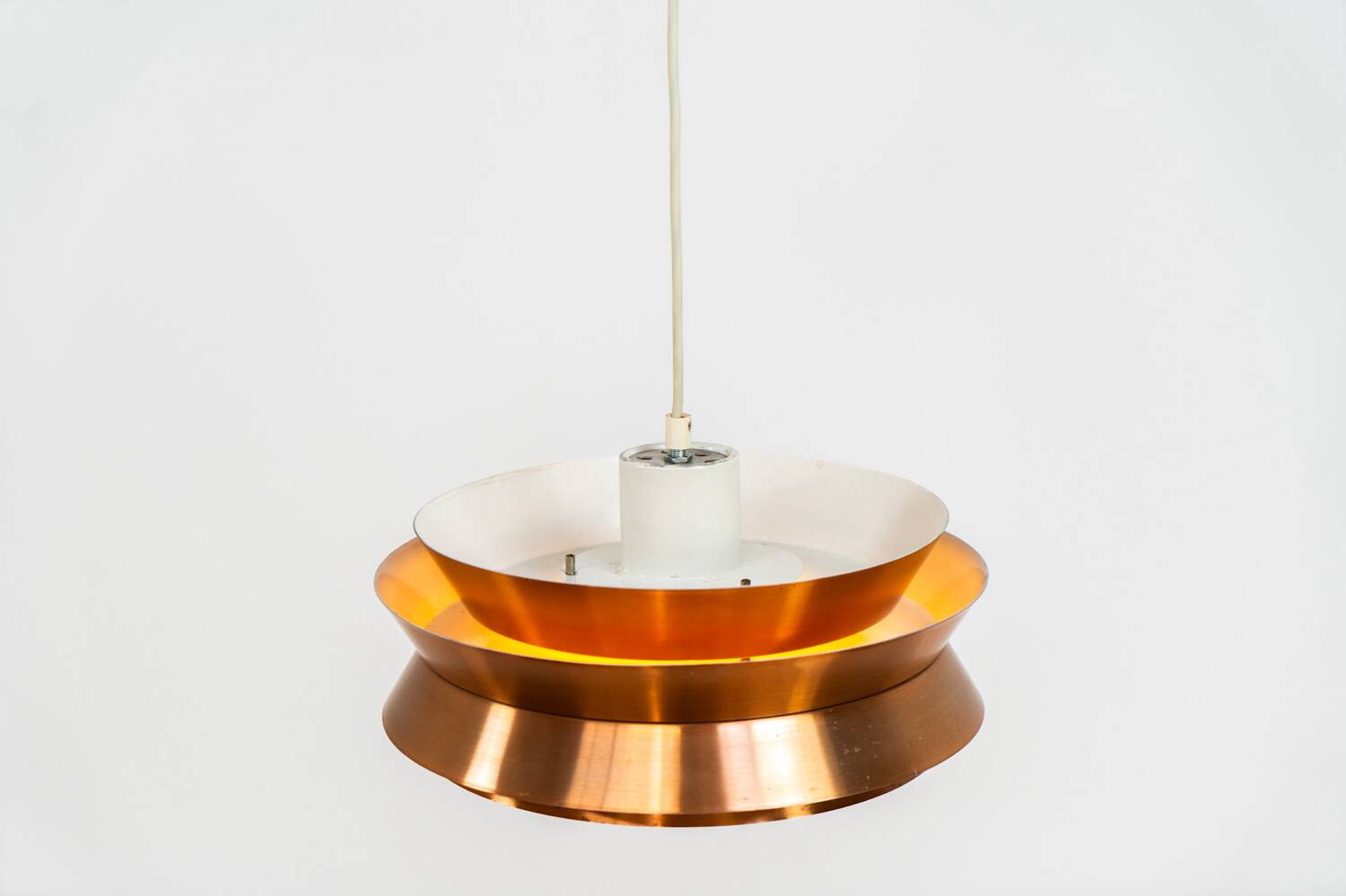 Suspension « Trava » en cuivre de Carl Thore pour Granhaga (Suède, années 1960).