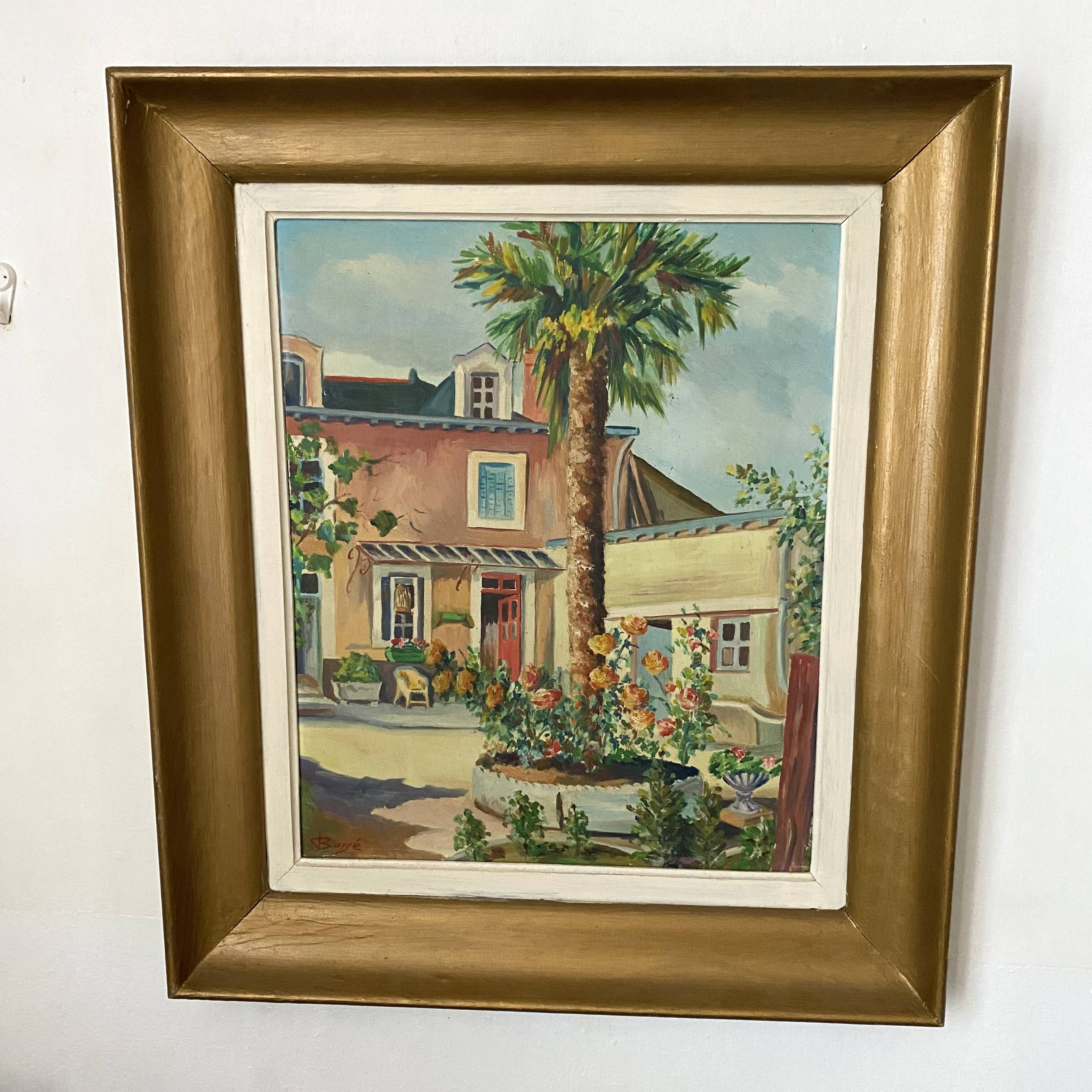 Grande toile encadrée maison ensoleillée