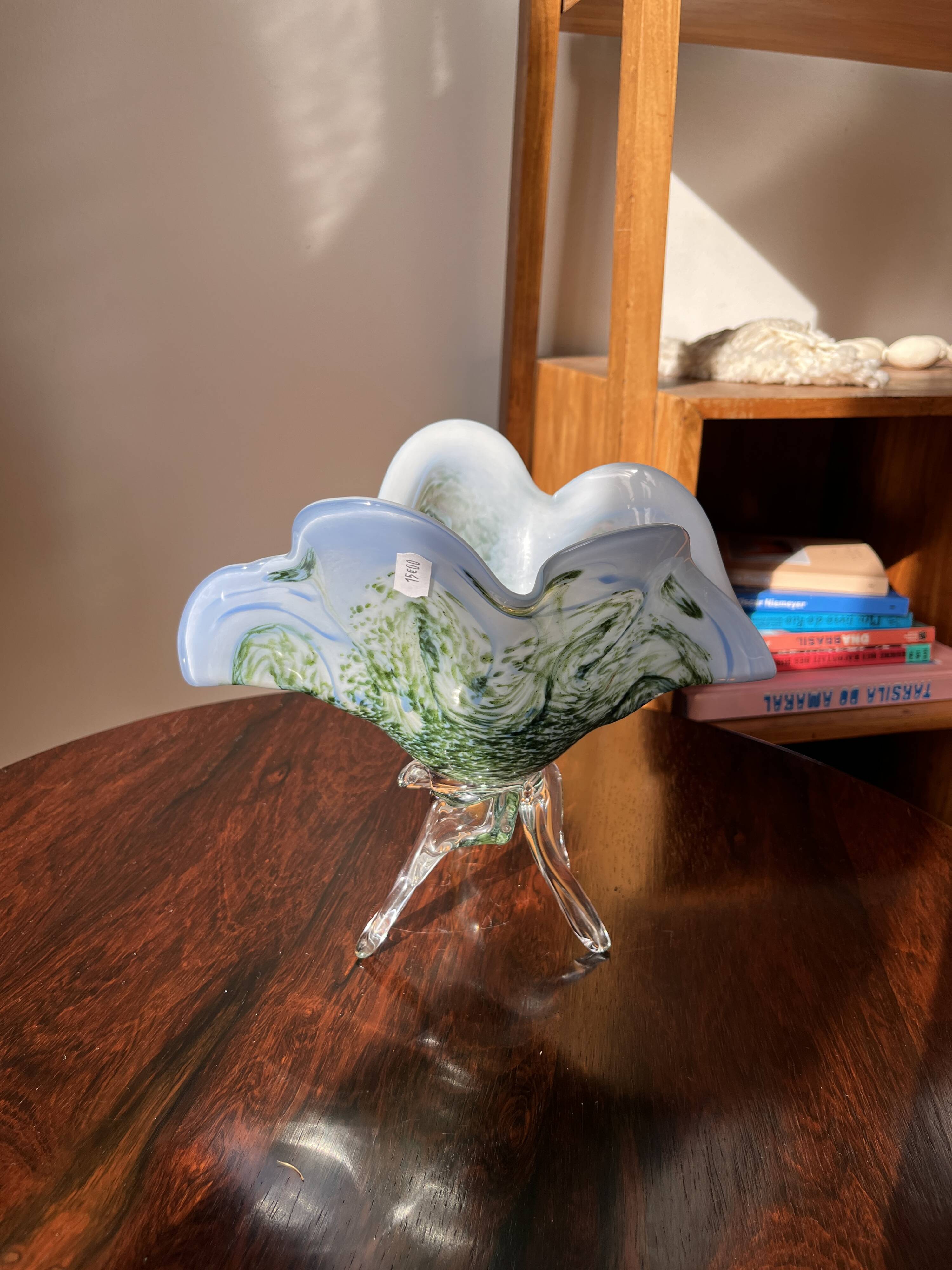 Rare Murano glass footed bowl