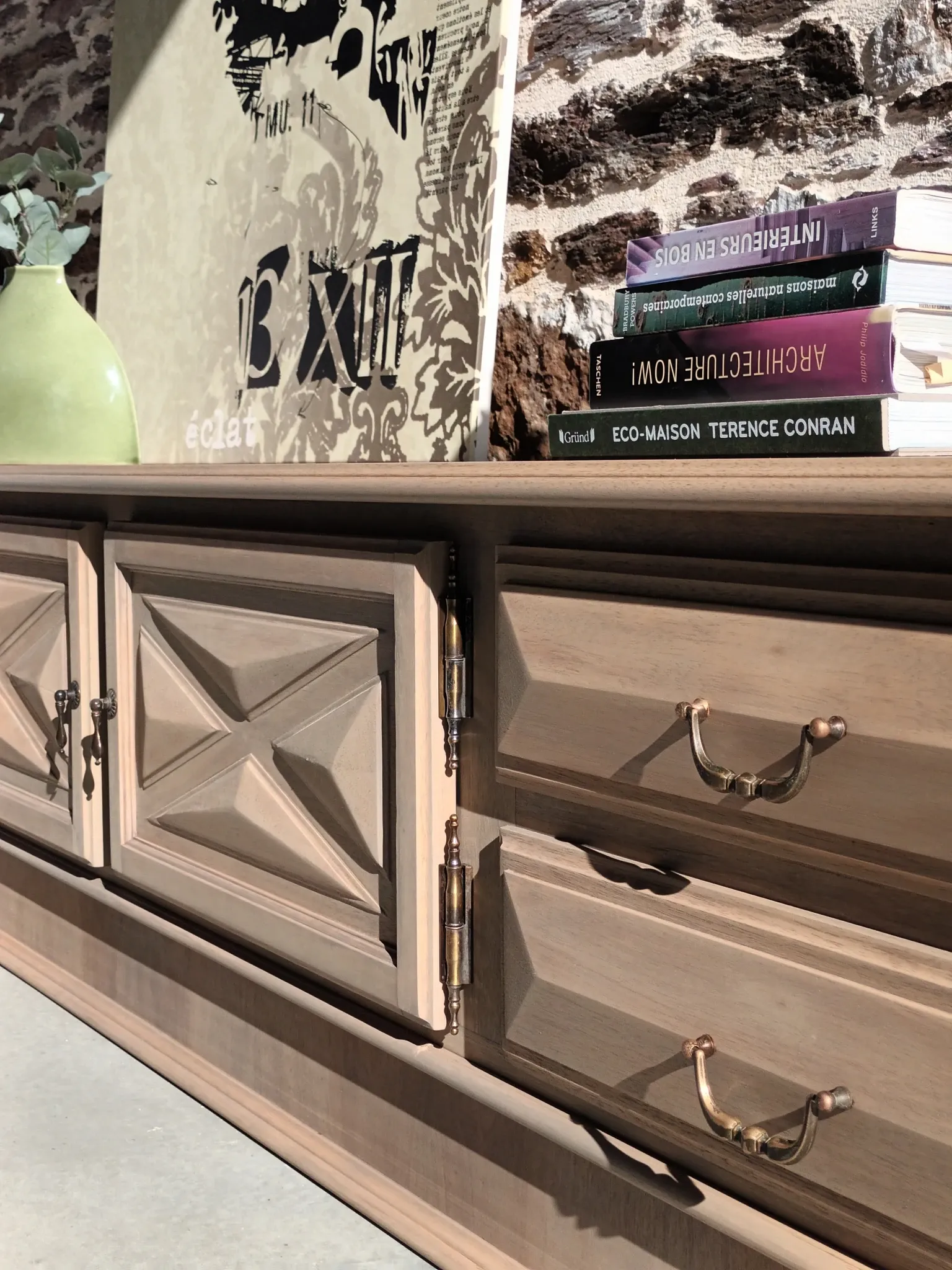 Large sideboard, TV stand, bench.