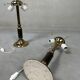 2x vintage table lamps Mazzega 'Frozen leaves'