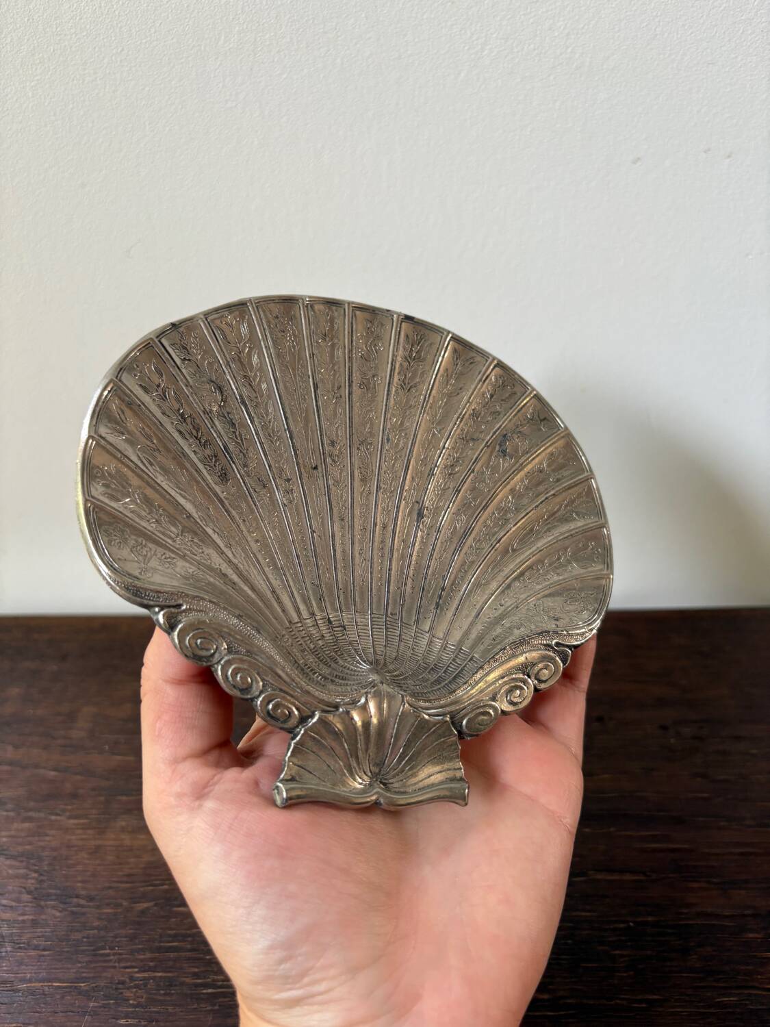 Silver-plated metal shell emptier, 1800
