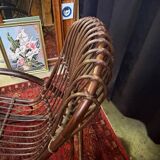 Vintage 1960s rattan rocking chair