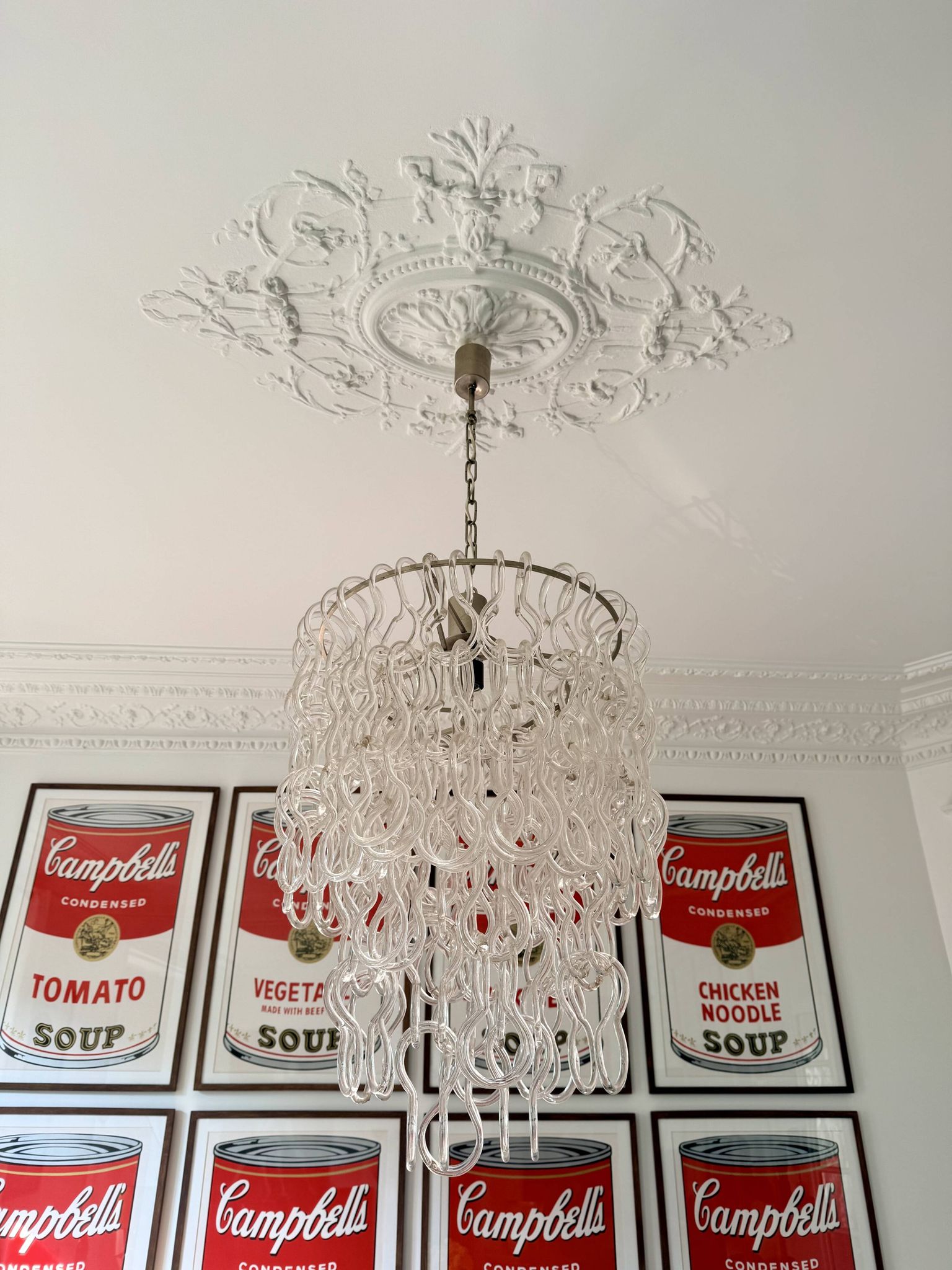 Lustre en verre de Murano modèle Giogali Angelo Mangiarotti
