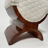Art Deco Stool in Rosewood Veneer, France, 1930s