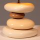 France pebble table lamp by François Chatain, 1980s