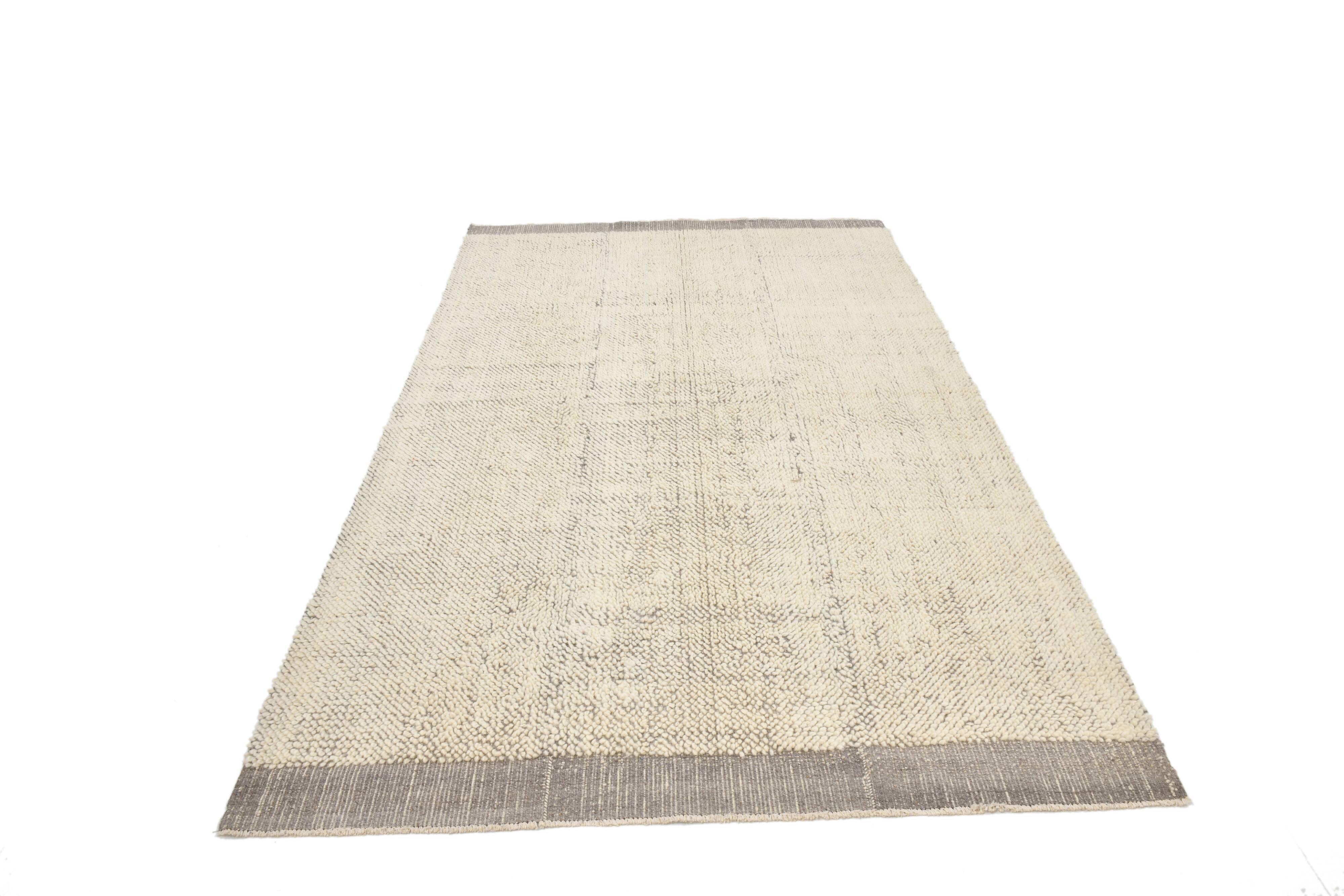 6x10 Gray Beige Modern Vintage Rug, 195x300Cm