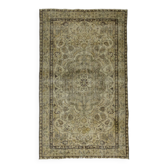 Turkish Anatolian Handmade Vintage Rug 253 cm x 151 cm