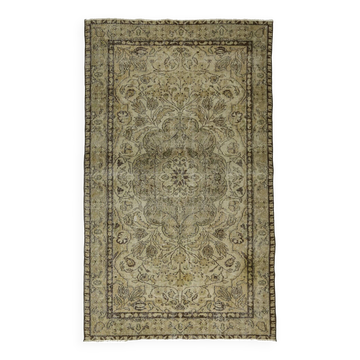 Turkish Anatolian Handmade Vintage Rug 253 cm x 151 cm