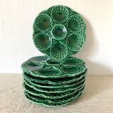 Vintage ceramic oyster plates