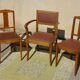 Sièges art déco assortis: 1 fauteuil bridge et 2 chaises