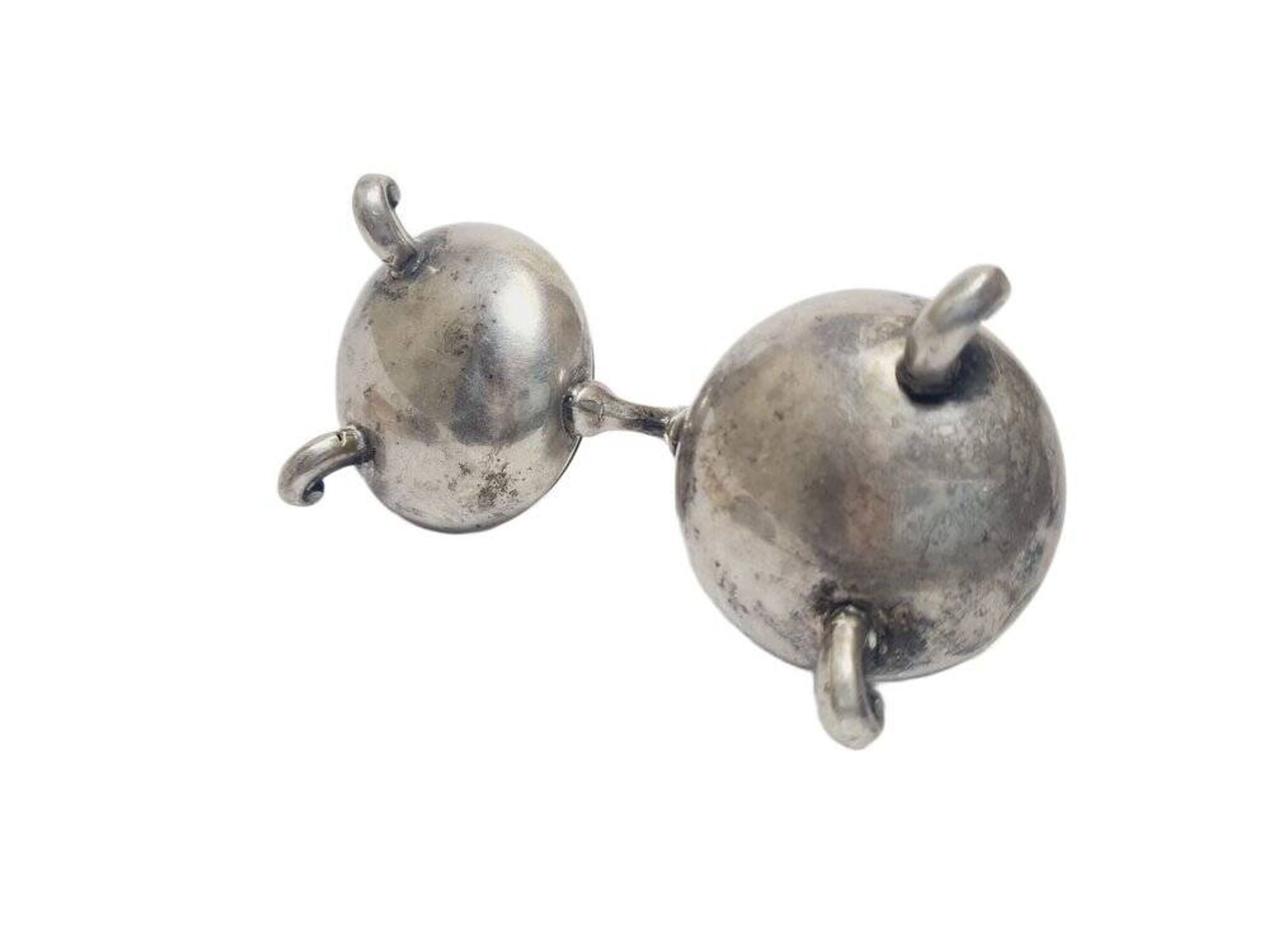 Eclectic silver salt and pepper holder, Germany, 1890s