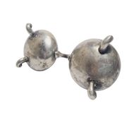 Eclectic silver salt and pepper holder, Germany, 1890s