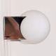 Pair of vintage wall lights in chrome and opaline, France 1990