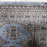 Vintage Uzbek Bukhara handmade rug 95 cm x 147 cm 1950s