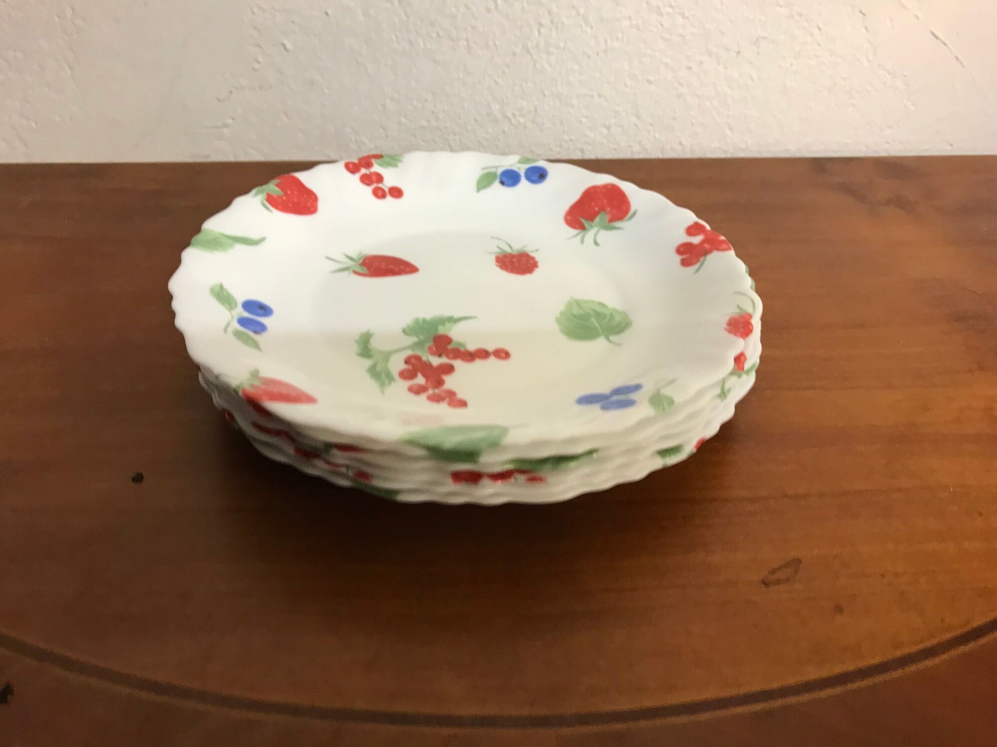 Set of 6 dessert plates or desserts Vintage in Arcopal - 70s