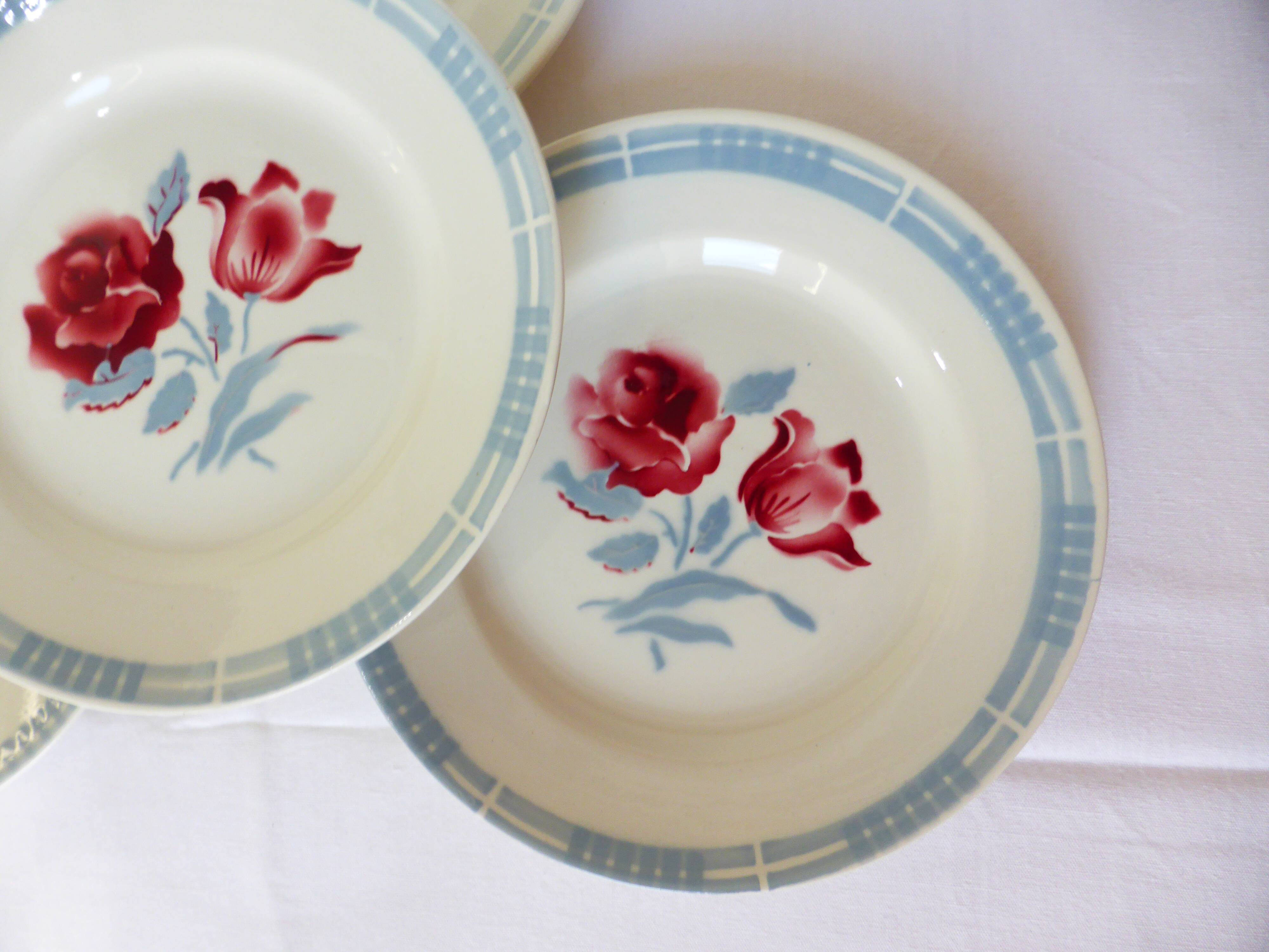 4 dessert plates of Digoin Sarreguemines model Troyes 220550