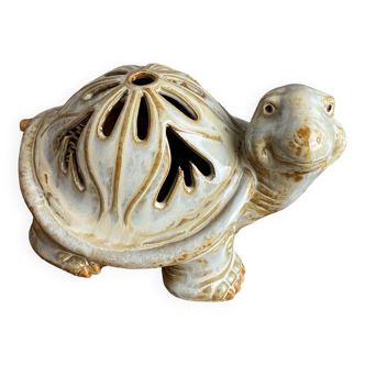 Ceramic turtle candle holder