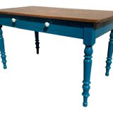 Provencal table in fir 2 drawers