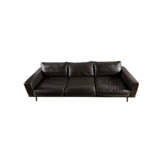 Brown leather 3-seater sofa - Anders Nøgaard / BoConcept