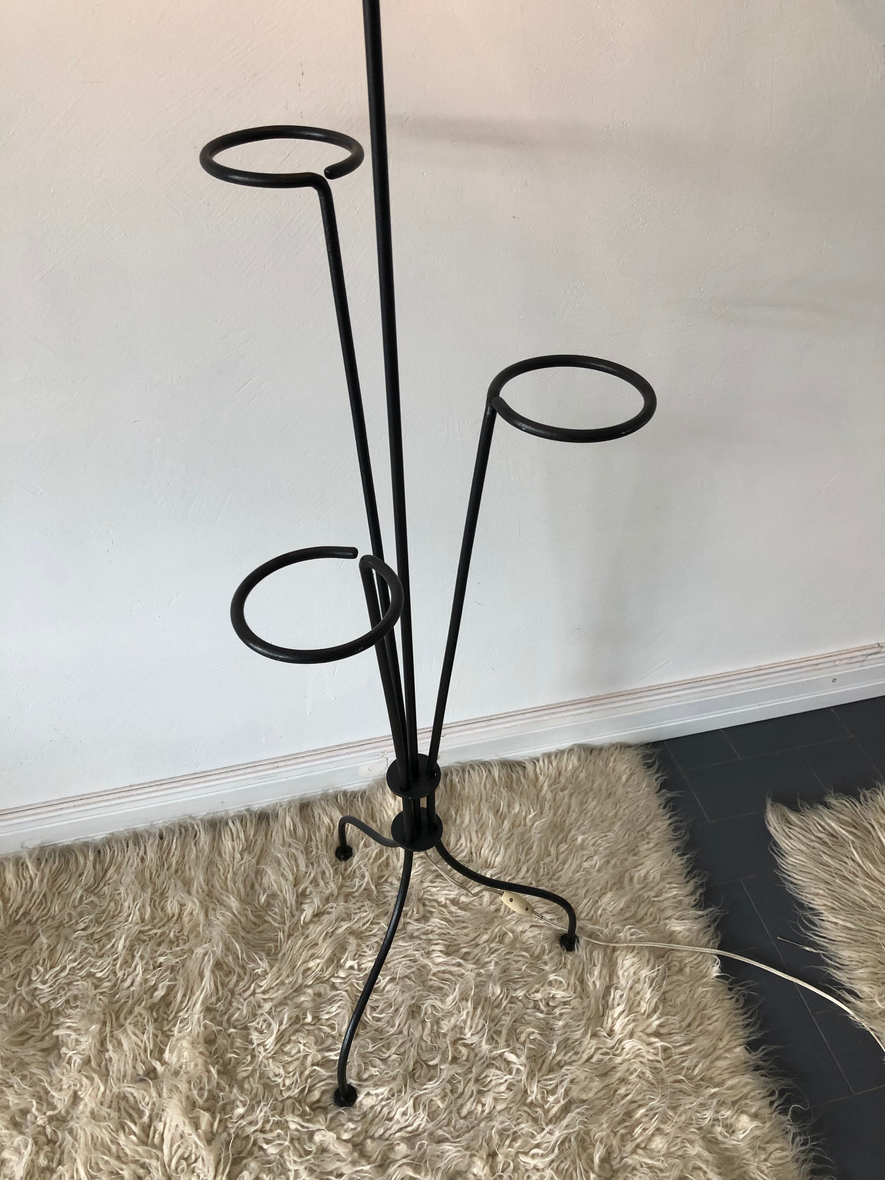 Tripod floor lamp vintage 50's