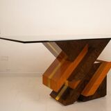 Postmodern sculptural table by Poggioli Italy 1970s