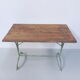 Art nouveau bistro table with cast iron frame