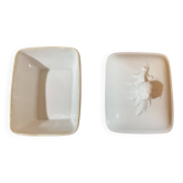 White earthenware sugar bowl