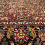 Tapis en laine florale rouge fait à la main antique persan khorassan tapis - 295x376cm