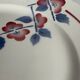 Round plate from the Céranord Saint-Amand service • Red and blue floral decoration