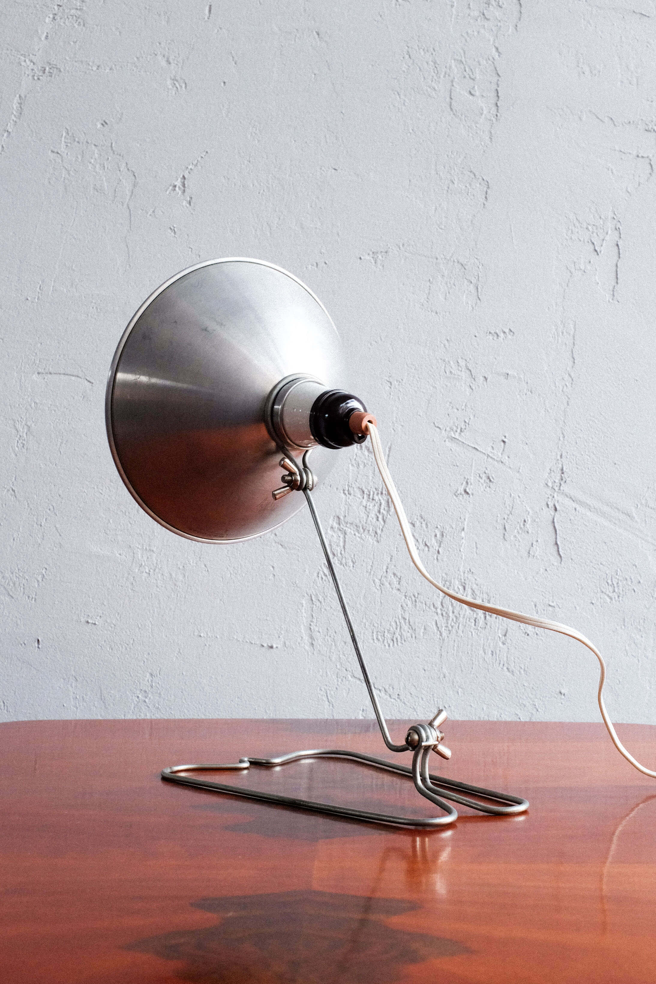 Industrial czechoslovak metal table lamp, 1960s