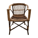 Popular rope, wicker and wood chair