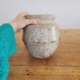 Vase / pot grès pyrité