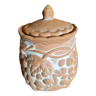 Small terracotta pot with Fruit motif