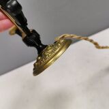 Very old Danish table lamp in brass and metal. 1930-1950s