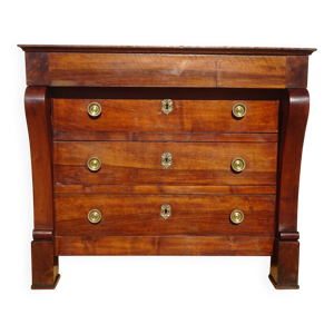 Ancienne commode à crosses - noyer