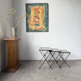 Adnet 1950s nesting tables trio