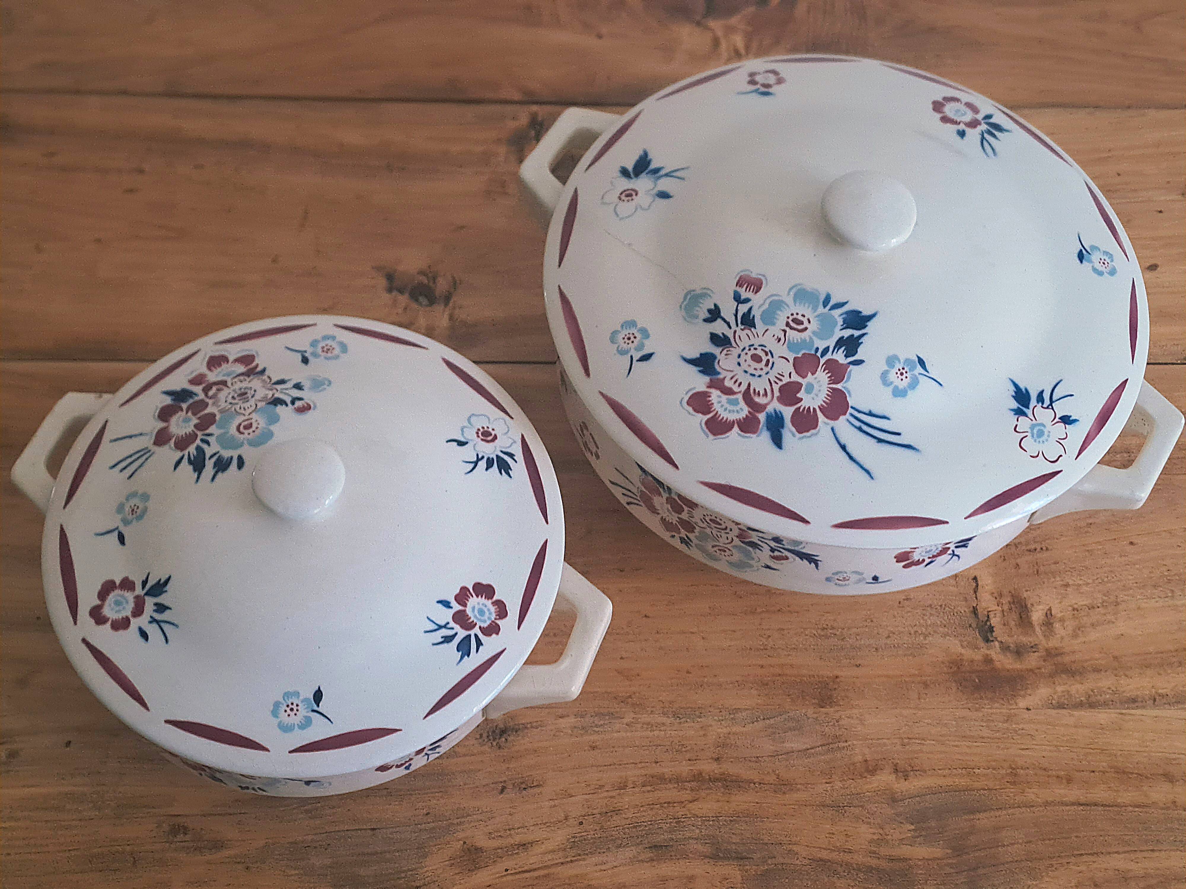 Set of 2 soup tureens K and G Luneville model "Évreux"