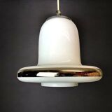 Lampe à suspension en verre blanc moderne danoise