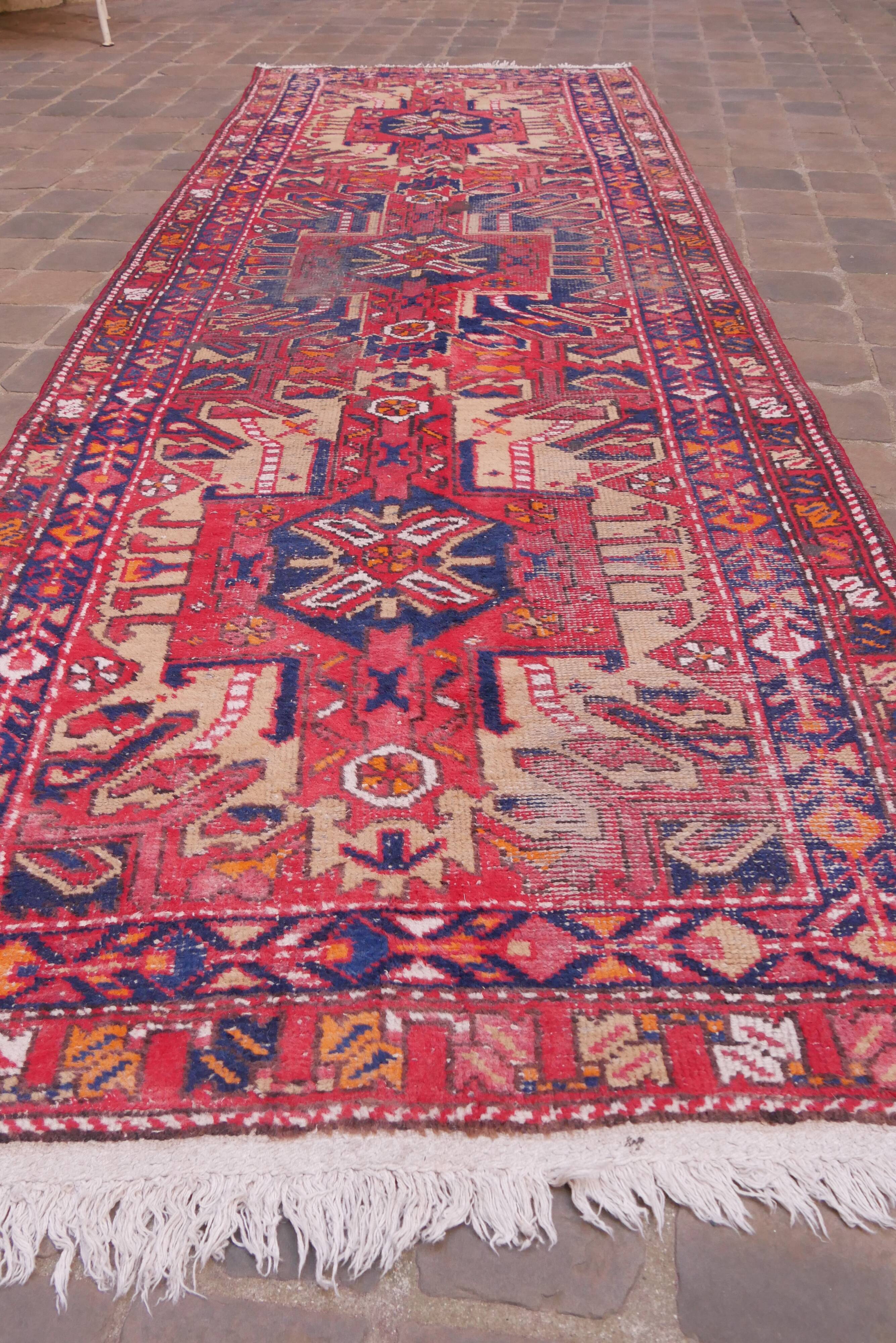 Handmade Oriental carpet of Persian corridor Hamadan