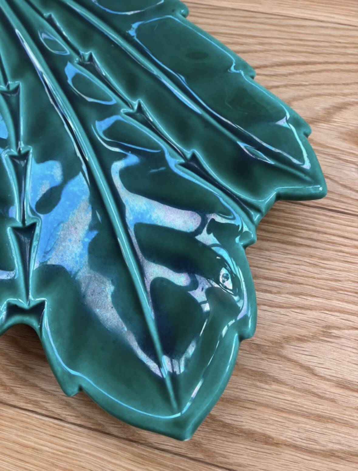 Long dish or platter in Vallauris style.