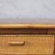 Mid-century italian bamboo, rattan and teak desk, 1960s