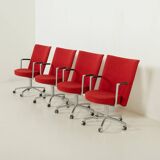 Erik Jørgensen “Partner” chairs by J. Foersom & P. Hiort-Lorenzen, set of 4, Denmark, 1970s